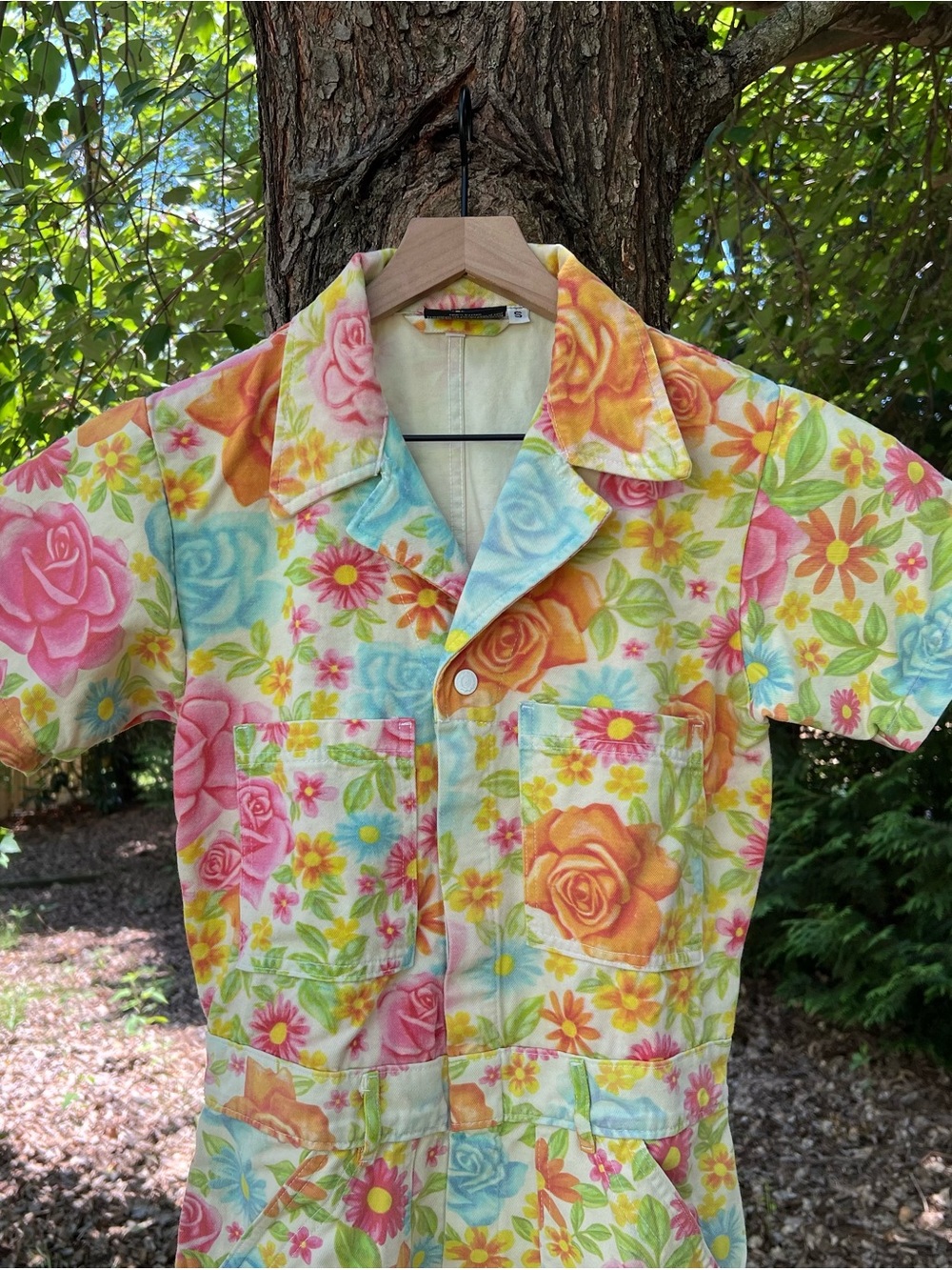 Big Bud Press Vintage Wallpaper Short Sleeve Jumpsuit Size S - Picture 5 of 8